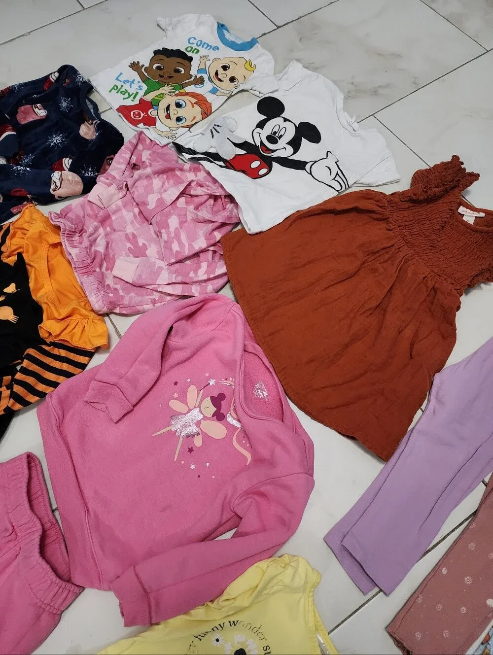 Lot of Girls' Mixed Pajama Sets and Tops , Dresses - 24 Pices Size 2T